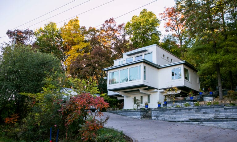 Discover stunning modern home designs in Madison, WI. This beautiful property showcases innovative interior design, home remodeling, and landscaping ideas for kitchen renovations, bathroom remodels, and custom home renovations. Our expert interior designers in Madison specialize in creating functional and stylish spaces for home remodels and renovations.